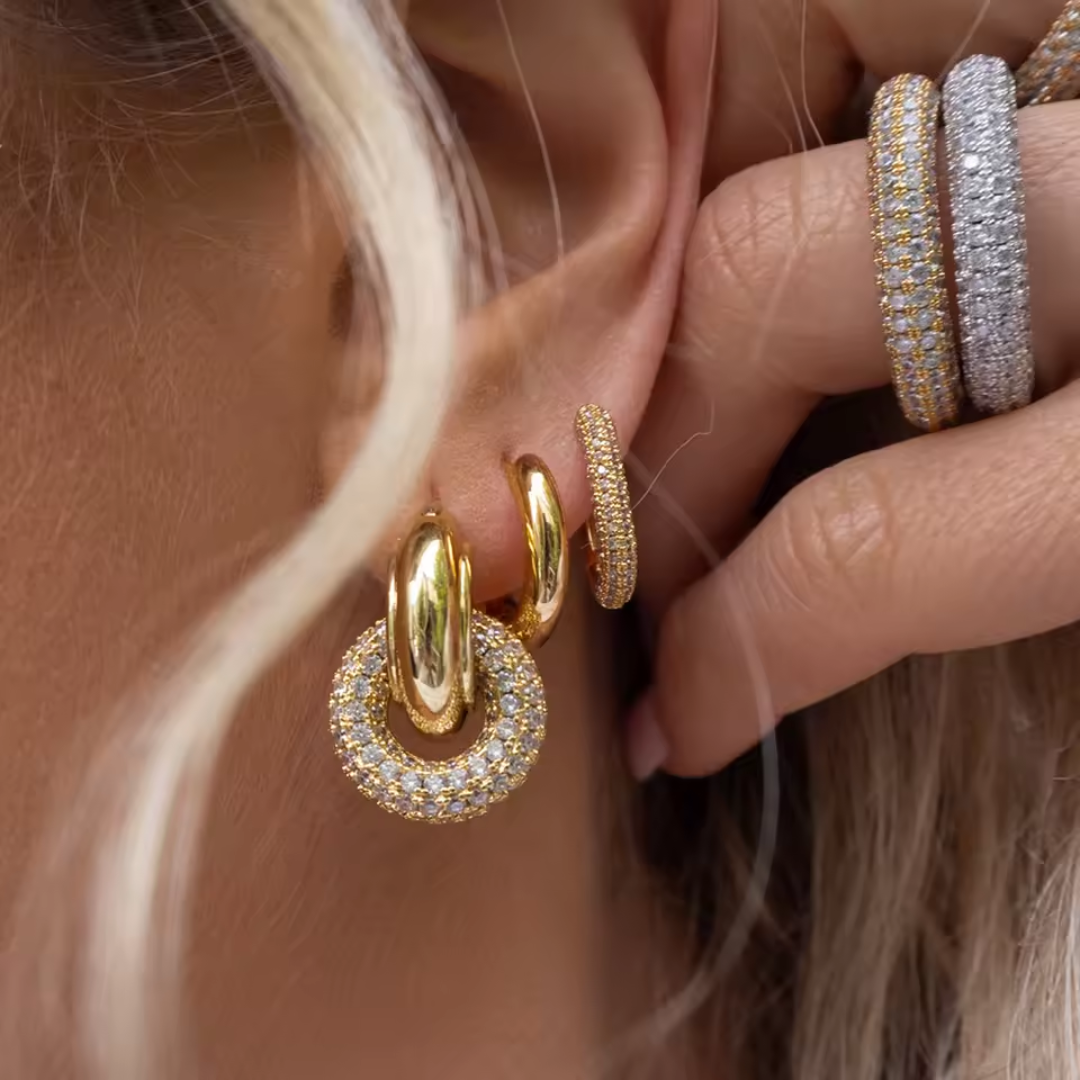 double hoop earrings