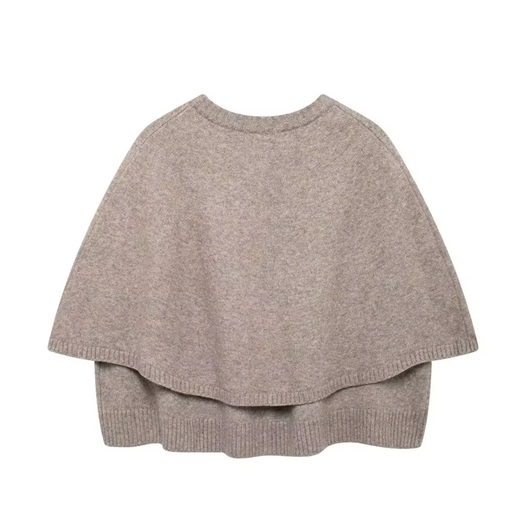 Ärmelloser Fashion-Poncho mit stylischem Schnitt