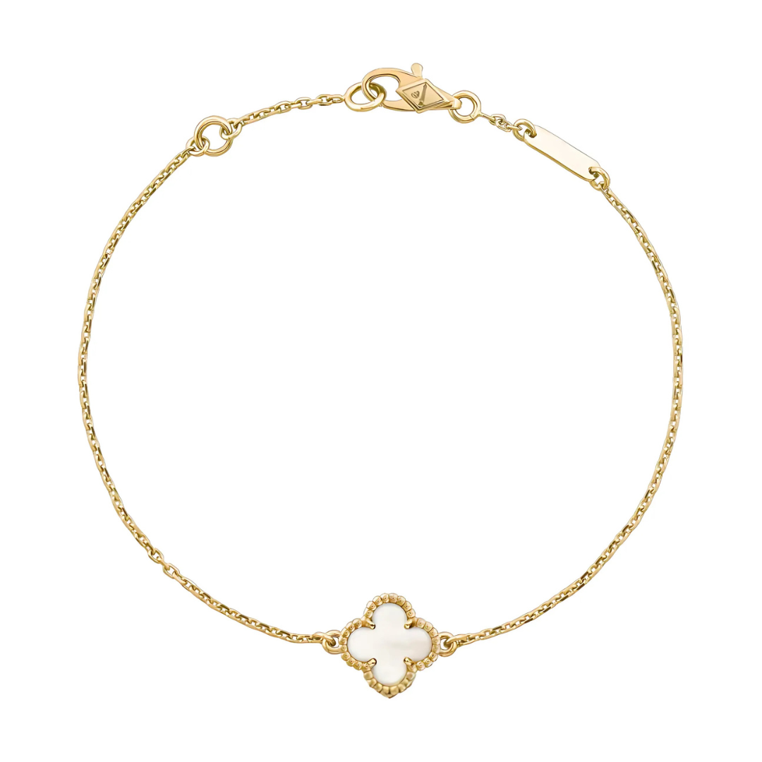 Stilvolles Edelstahl-Schmuckset mit Kleeblatt-Armband für jeden Anlass