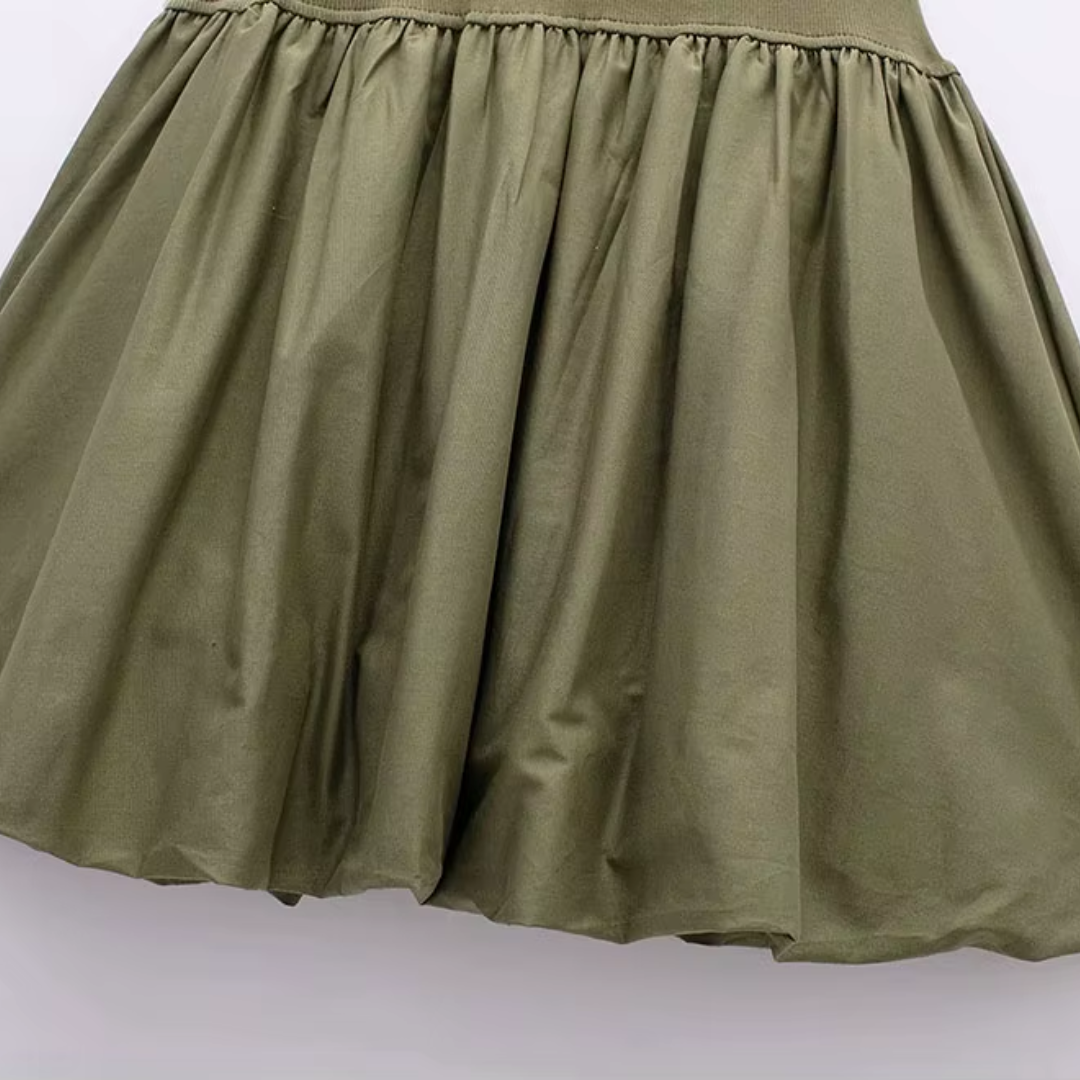 Geripptes Minikleid aus Popeline-Stoff
