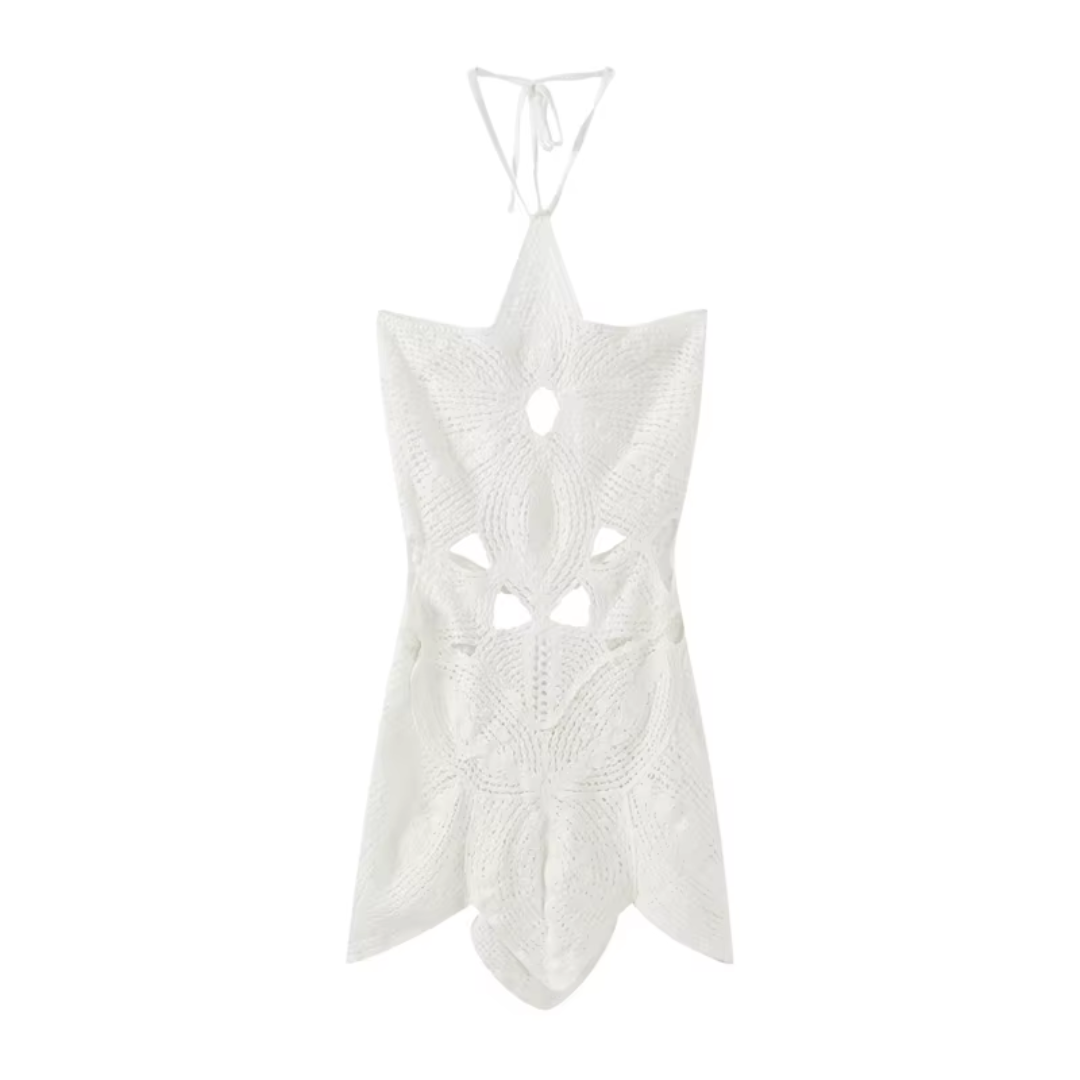 Romantisches Strickkleid Boho-Stil