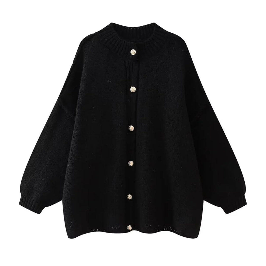 Bequemer Cardigan in schwarz