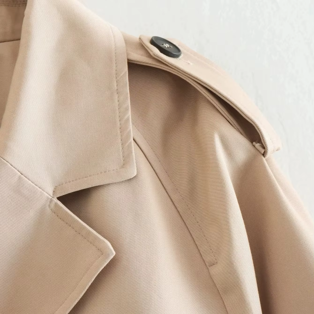 Moderne kurz geschnittene Trench Jacke für Frauen