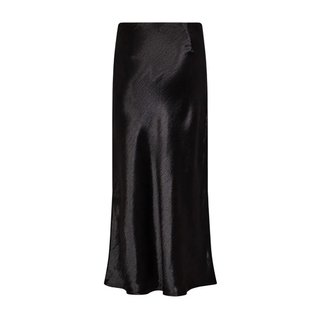 Vintage Satin Rock mit hoher Taille für Damen – Elegante Frühjahrsmode
