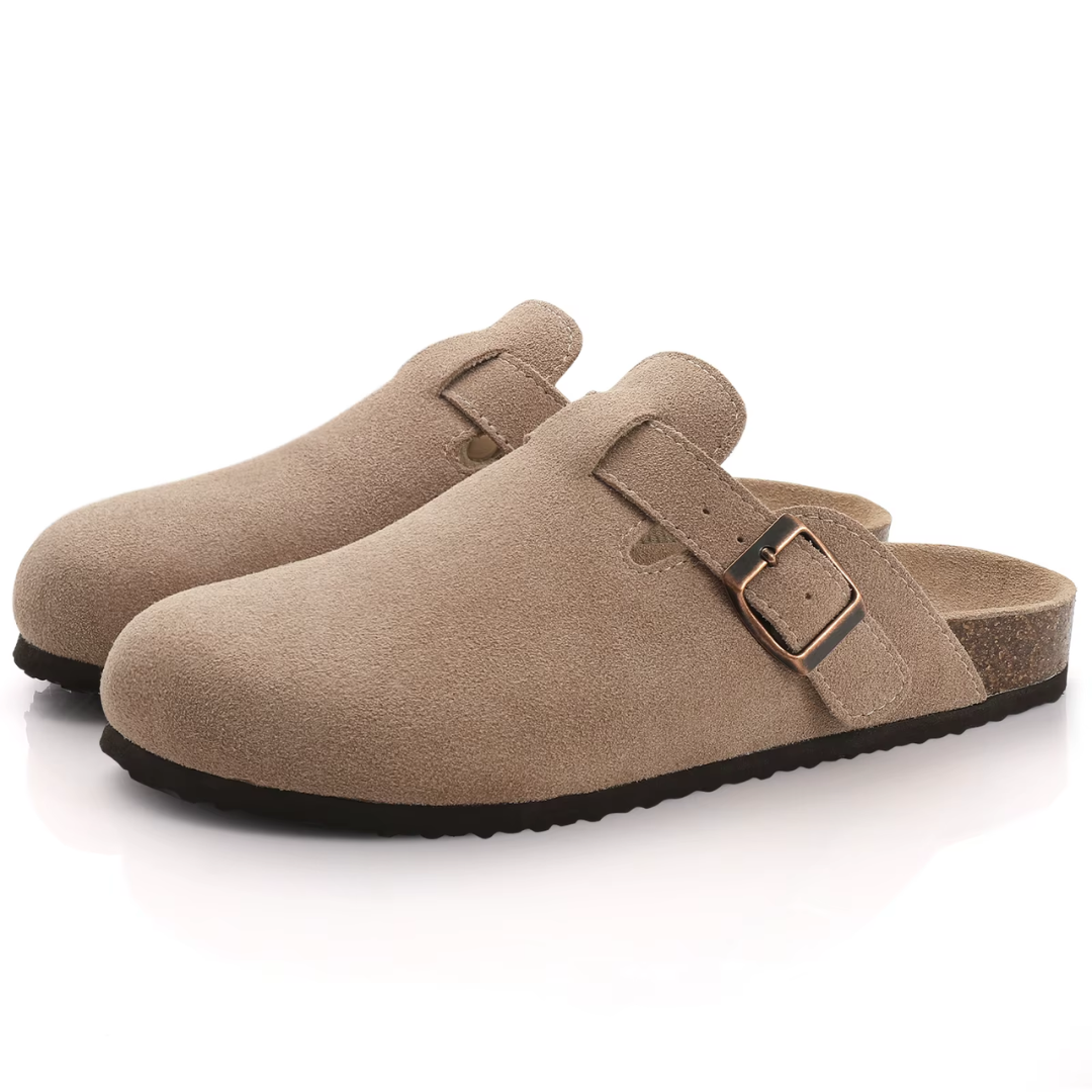 Wildleder Clogs apricot