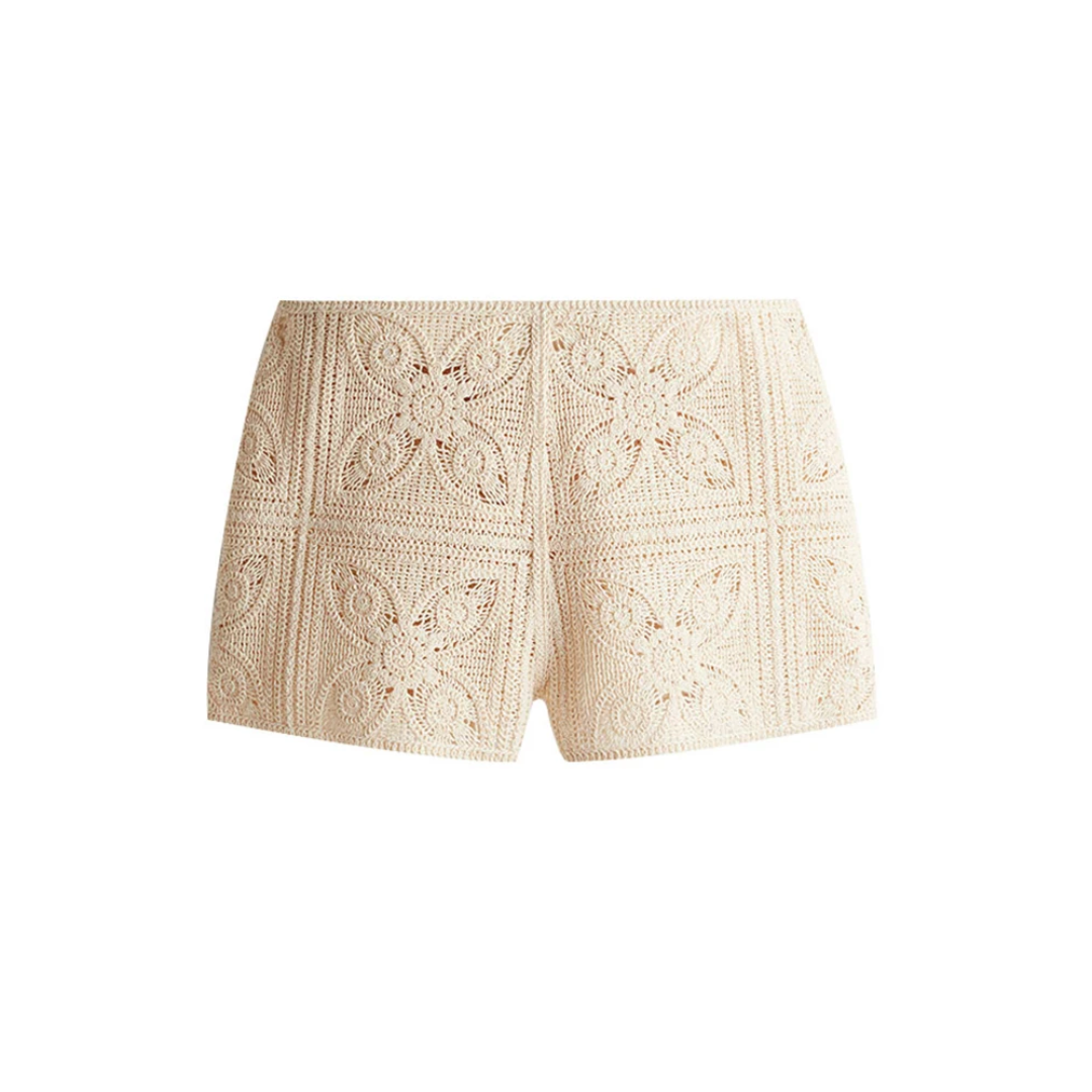 Shorts mit elastischer Taille im Boho Stil