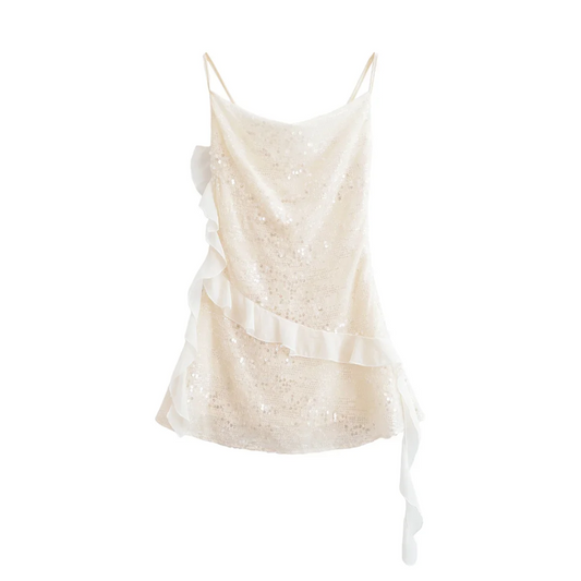 Boho Chic Mini Kleid mit Pailletten