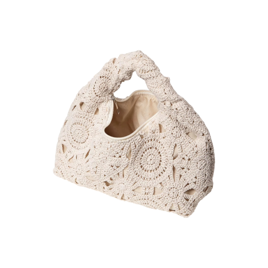 Boho Strandtasche für Damen in creme 