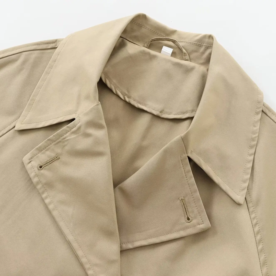 Klassische kurze Trench-Jacke Damen