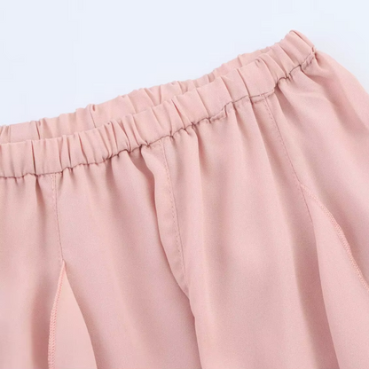 Asymmetrischer Rüschenrock rosa