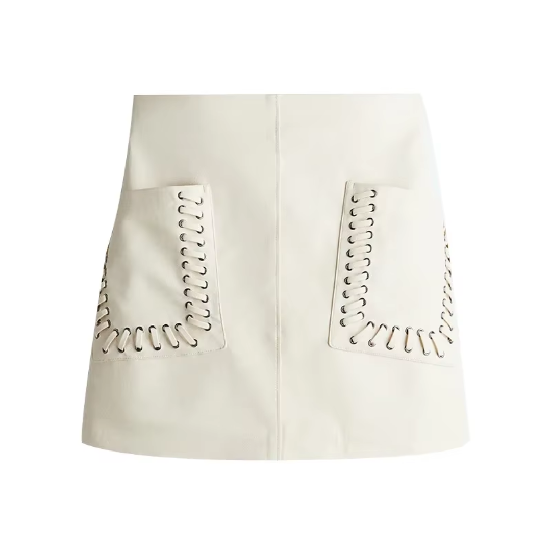 Eleganter Kunstleder-Minirock Damen