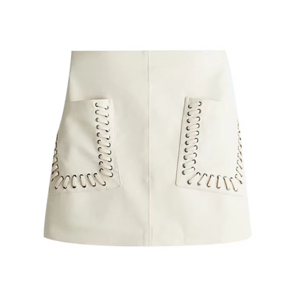 Eleganter Kunstleder-Minirock Damen