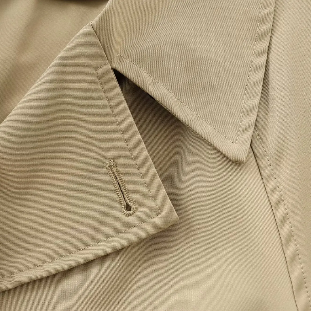 Damen Trenchcoat mit Kragen und Knöpfe