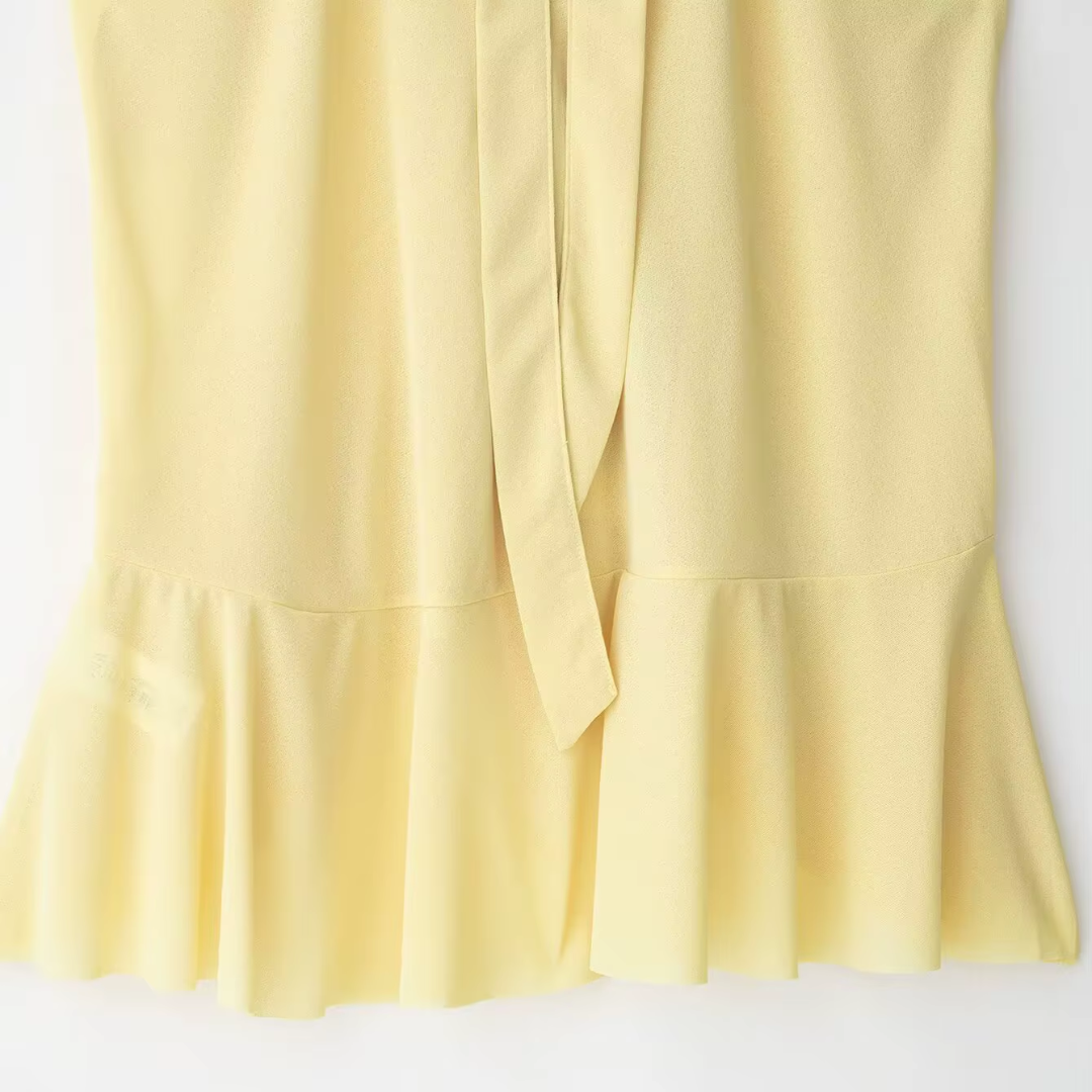 buttergelbes Sommer Oberteil Damen