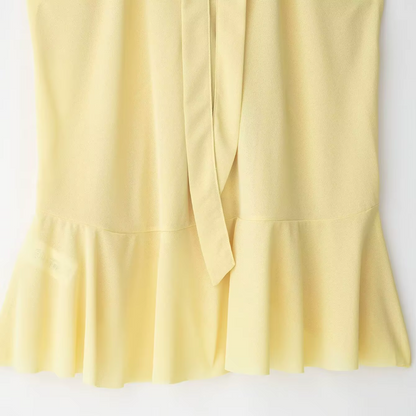 buttergelbes Sommer Oberteil Damen