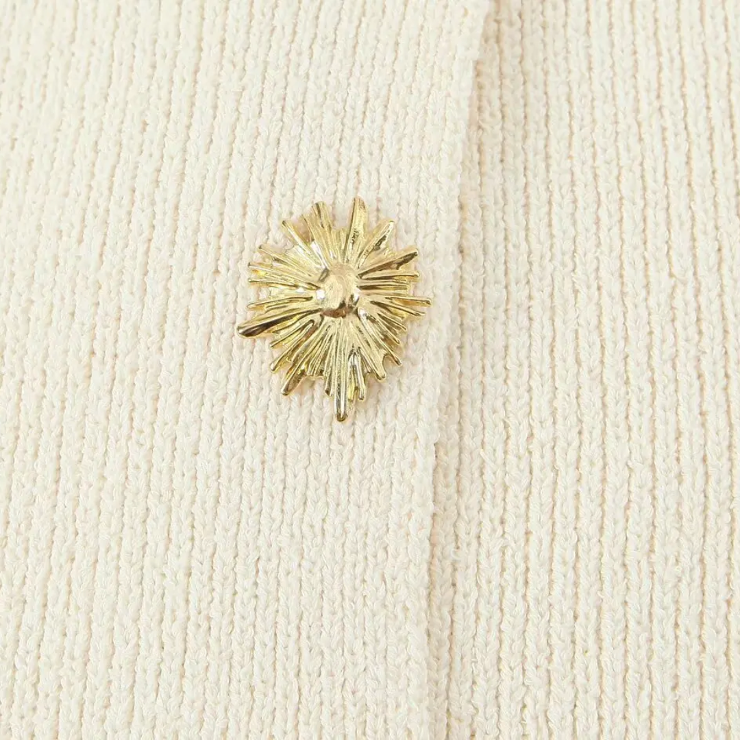 Strickweste mit goldenen Details Damen