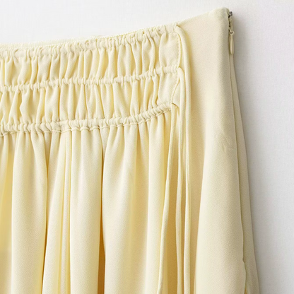 Chiffon Rock mit Schnürung und Reißverschluss 