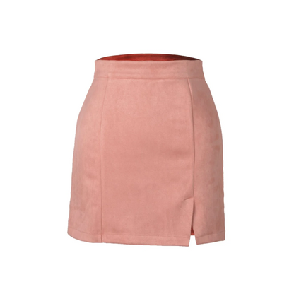 Minirock mit Schlitz vorne Streetwear in rosa